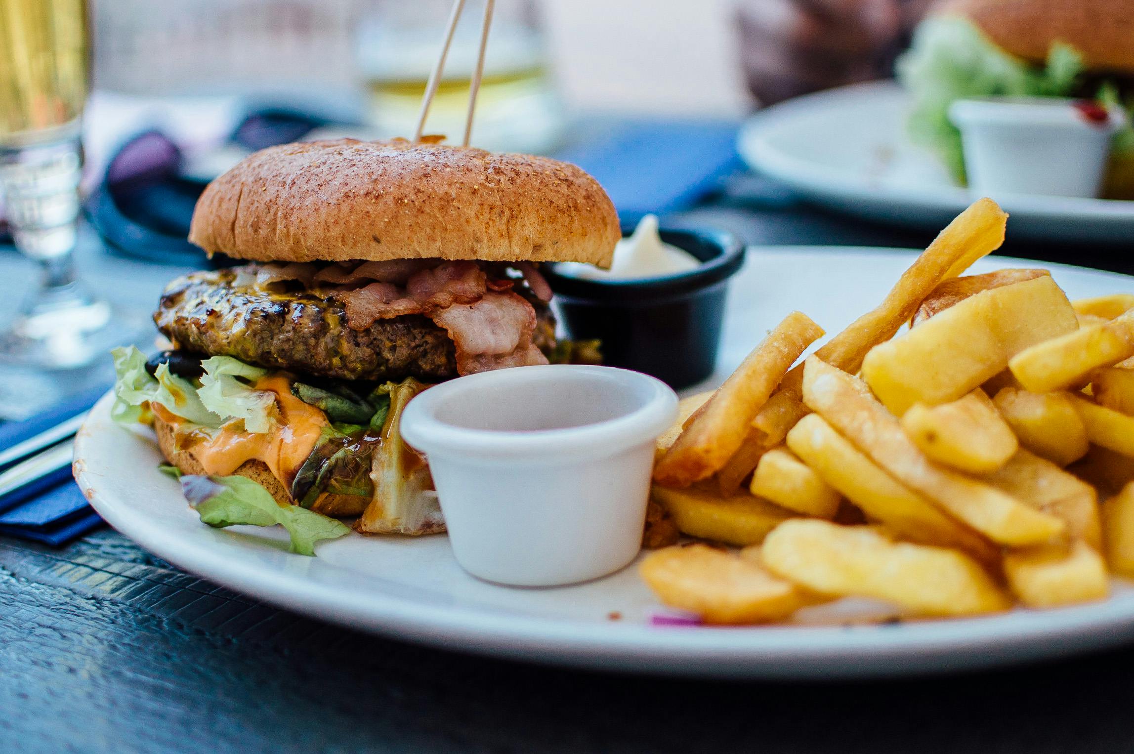 Delicious food served at restaurant
